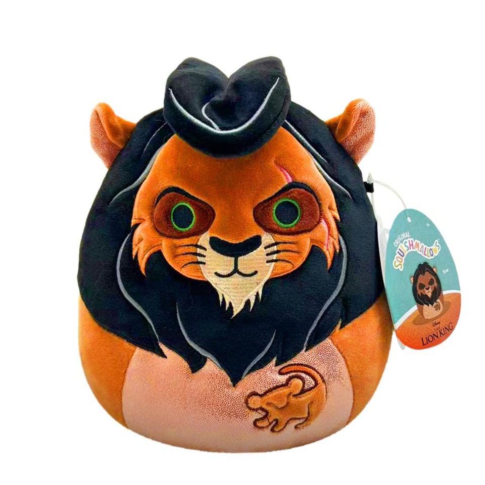 Squishmallows - 20 cm Disney Løvernes Konge 30 års Jubilæum Plys - Scar