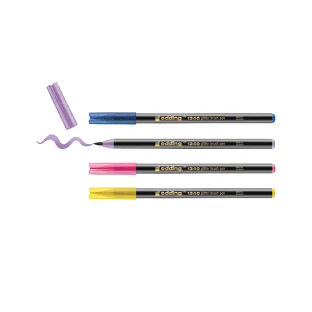 edding 1340 glitzer Pinselstift 1 - 3 mm, 4er-Set