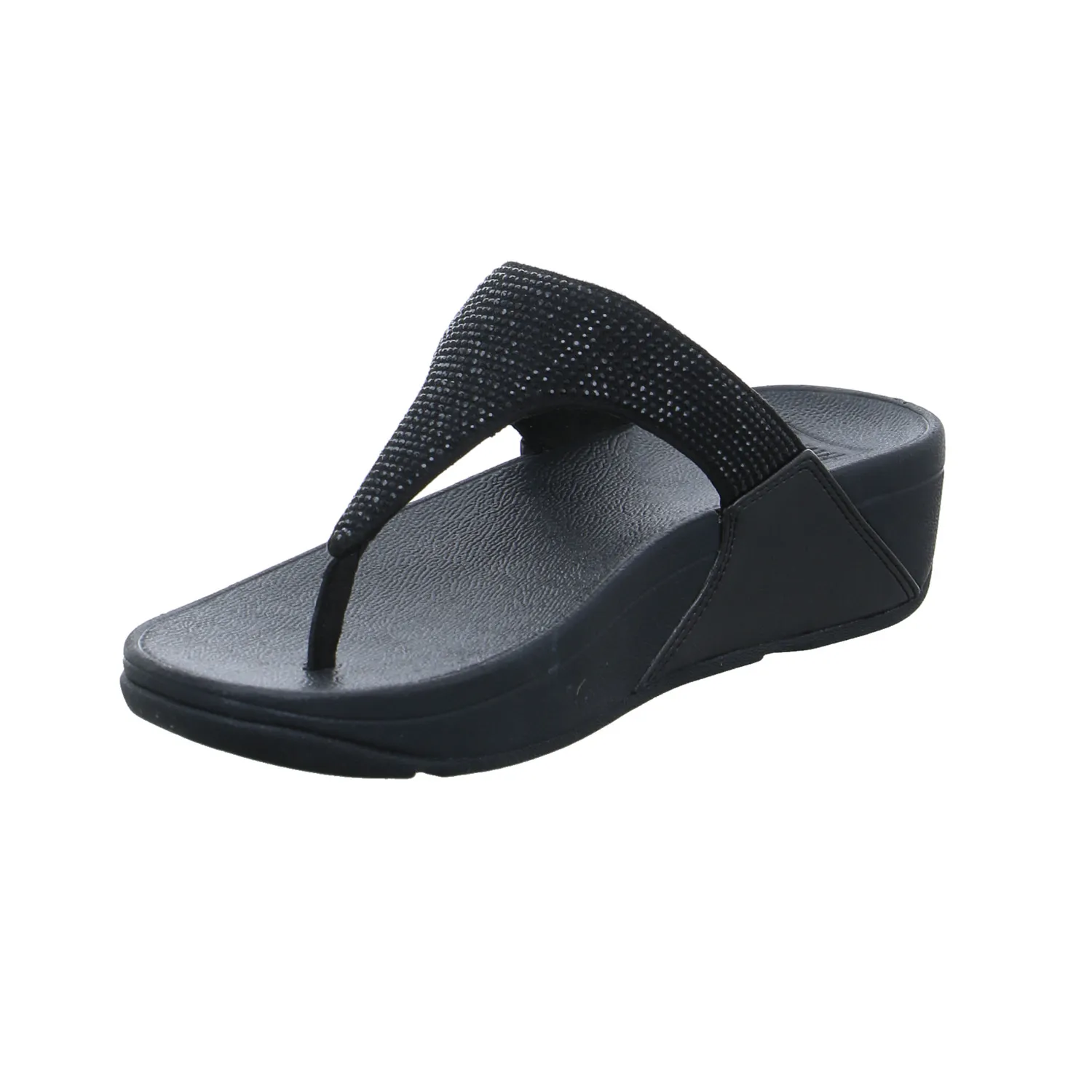 FITFLOP Zehentrenner-FlipFlop Schwarz Lederimitat