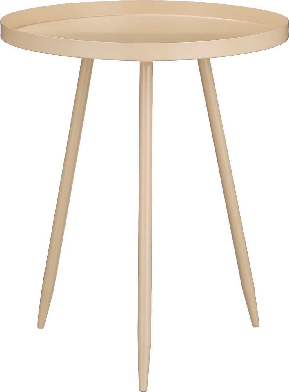 Mica Decorations bijzettafel Flores beige D 42 H 49 cm