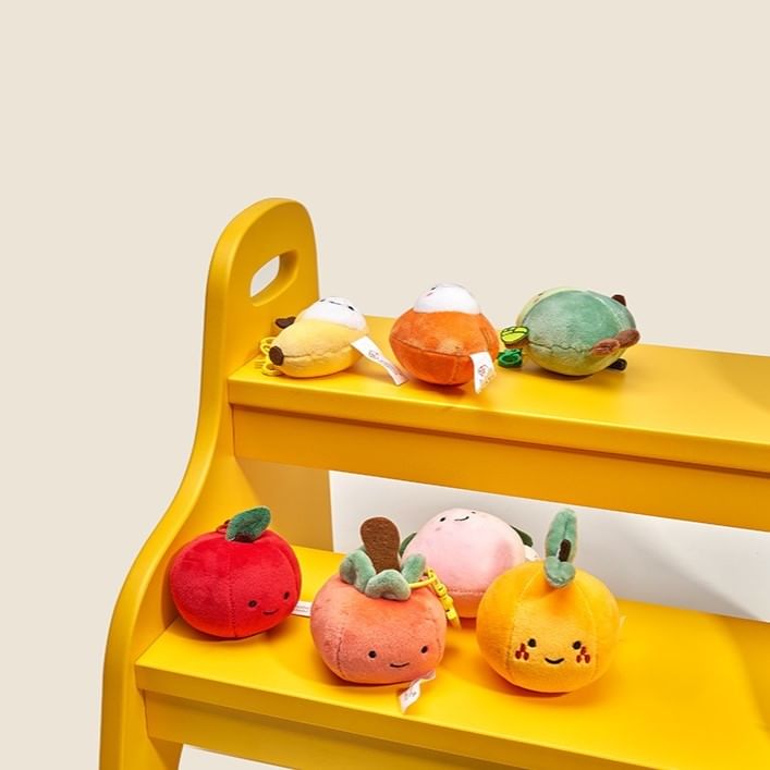Jun's Journal - Sleutelhanger met groente-pluche tashanger (verschillende ontwerpen)