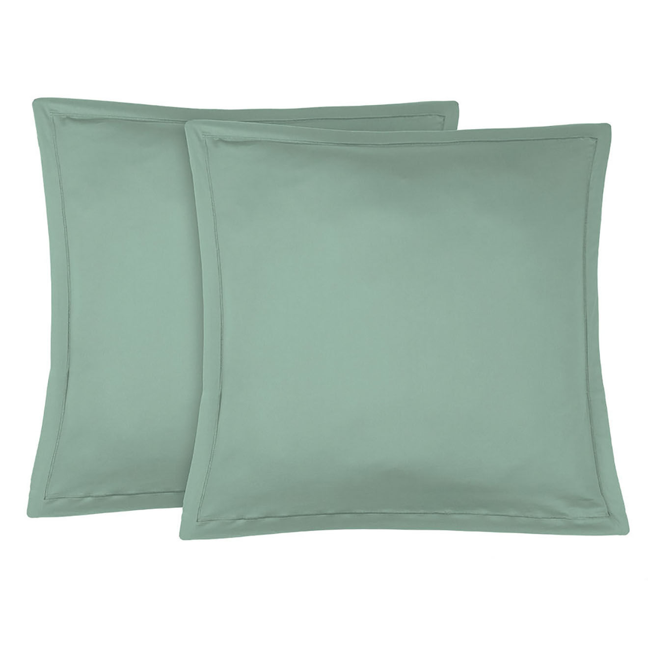 Febronie 2 Taies d'oreiller satin de coton Julia vert pistache