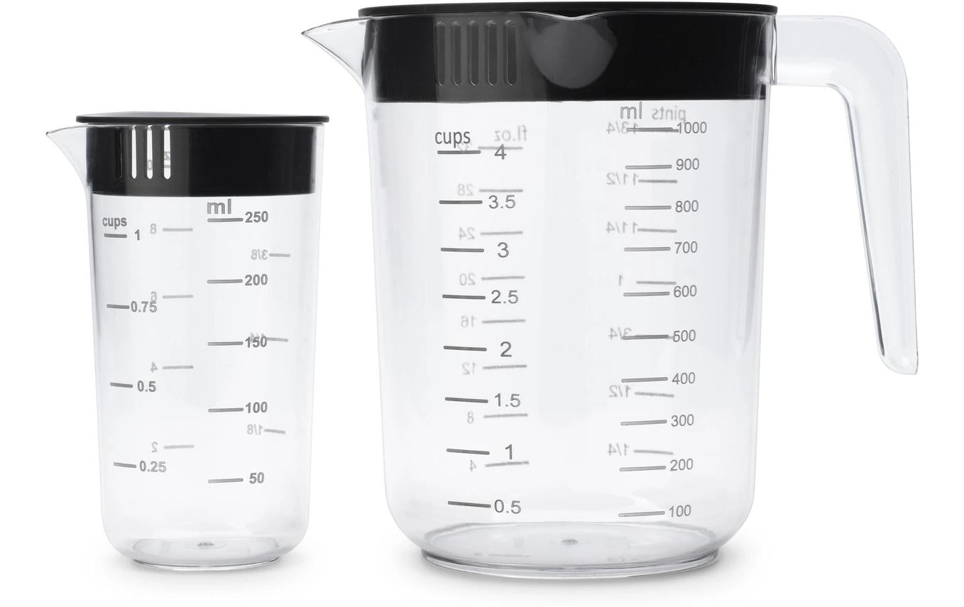 Messbecher 2 Stück, 2.5 dl, TransparentZwei Becher in einem Set