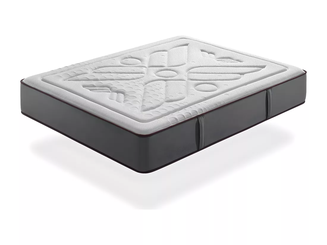 Matelas a memoire de forme 140X190 LYRA VISCO FOAM, Epaisseur 27 CM, Hautement adaptable. Ergonomique. 7 zones de confort et reduit les points de pression