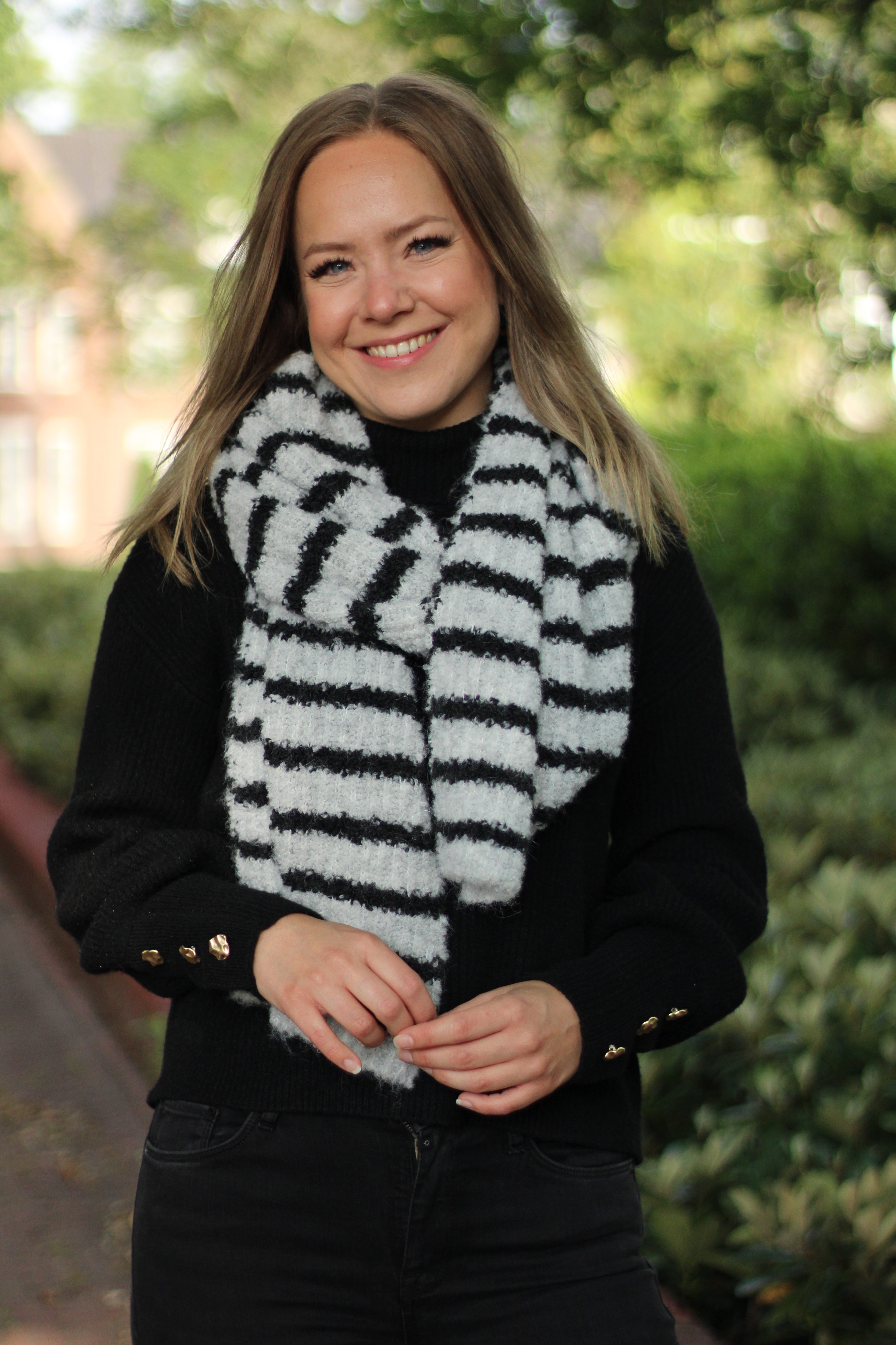 Rino & Pelle - Koos Striped Scarf - Deep Iron/Grey