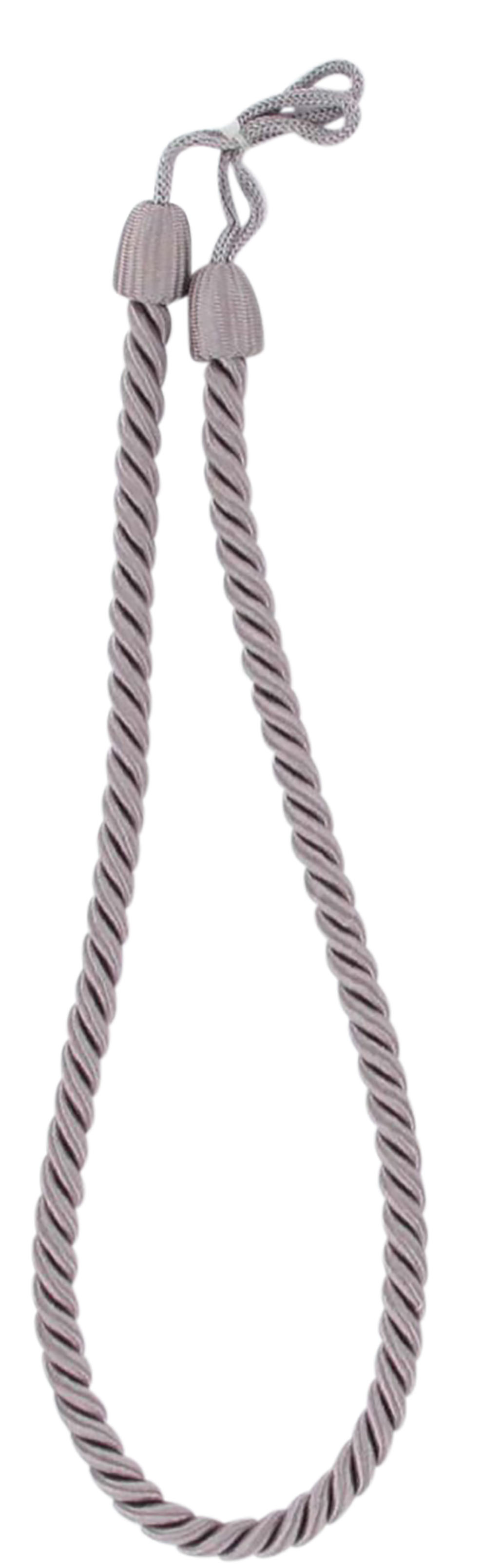 Embrasse corde coton tressé grise D 1.5x30cm