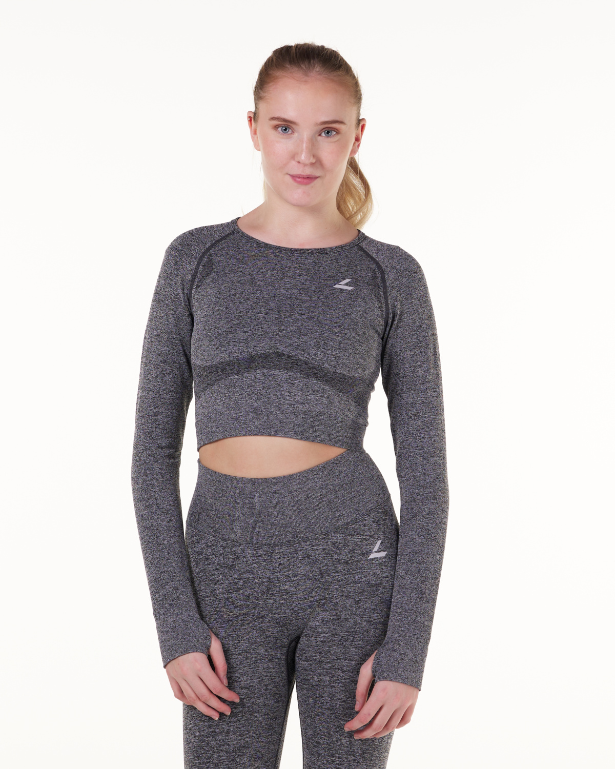 LEVITY Solar Seamless Cropped LS Grey Marl
