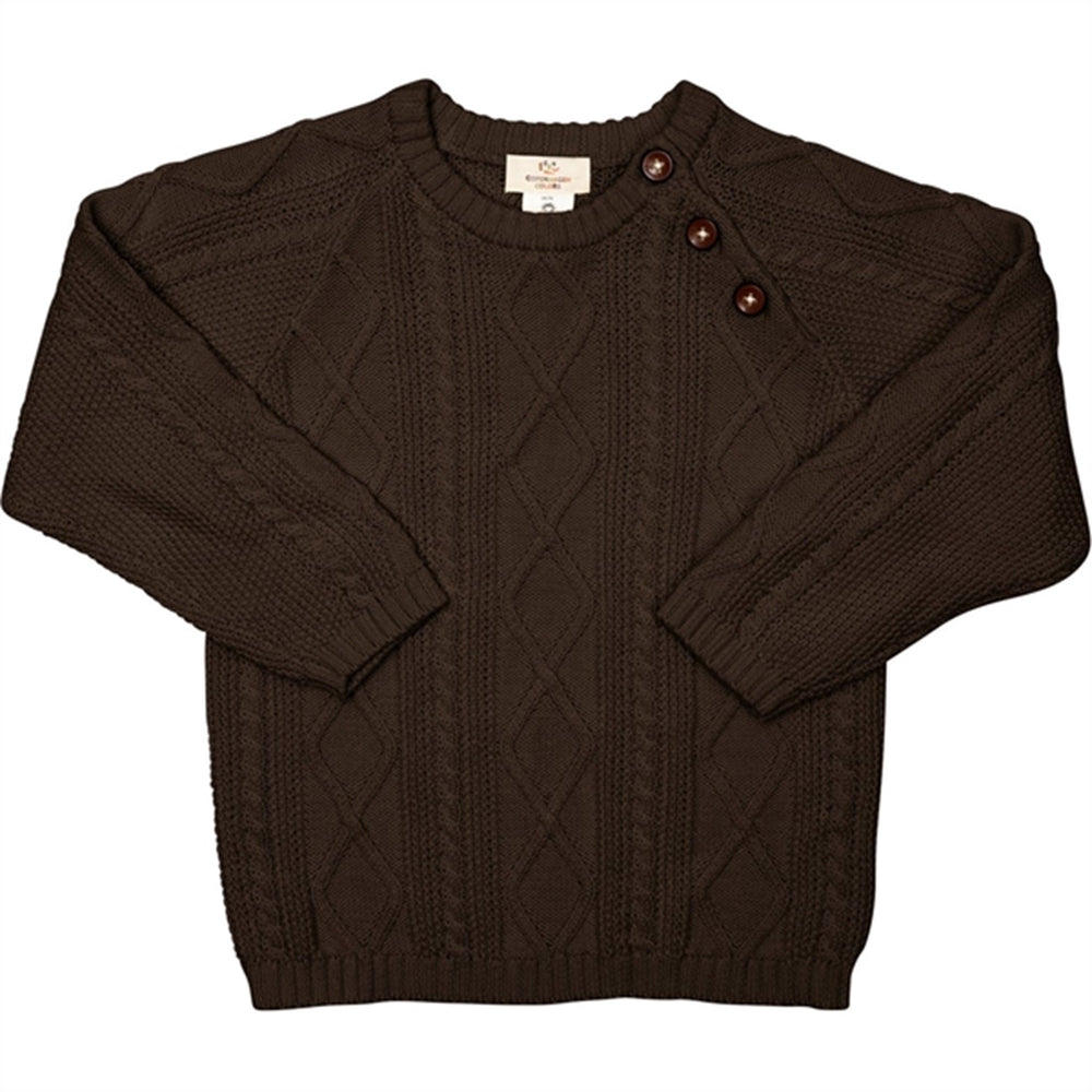 Køb Copenhagen Colors x Luksusbaby Dark Brown Striktrøje