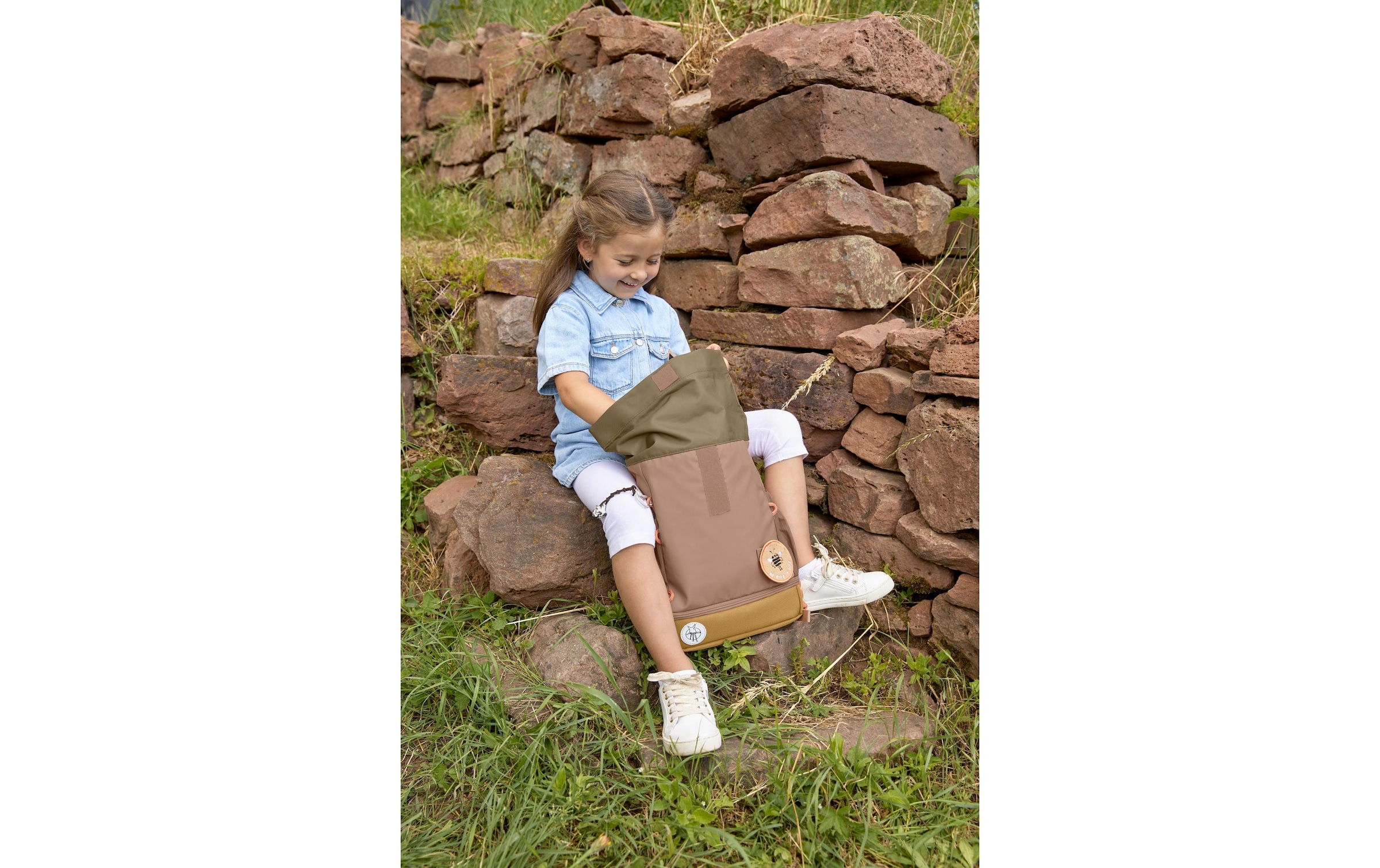 LÄSSIG Kinderrucksack »Mini Rolltop Nature Haselnuss«