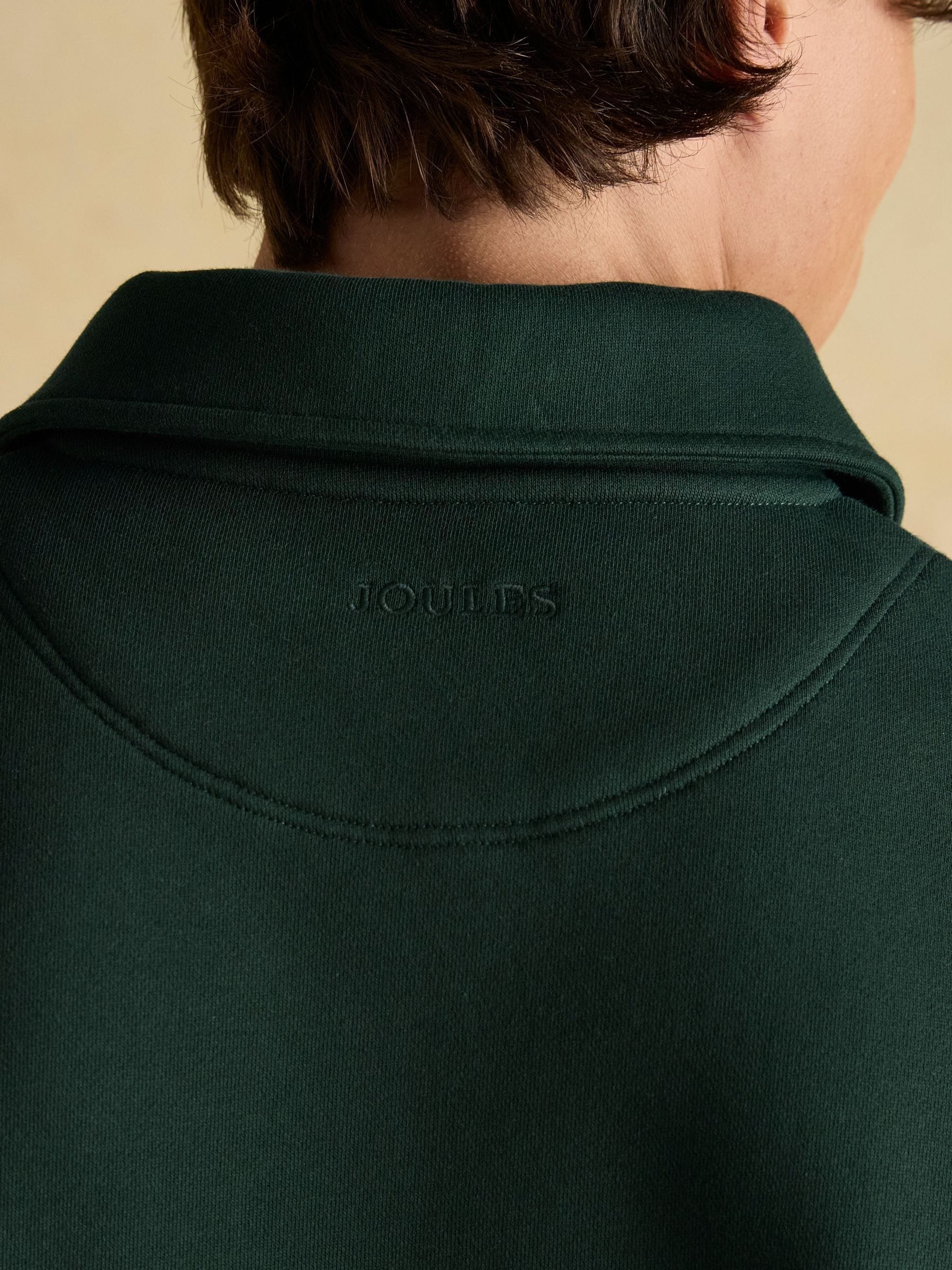 Groen - Joules Brushed Cotton Collar Quarter Zip Sweatshirt
