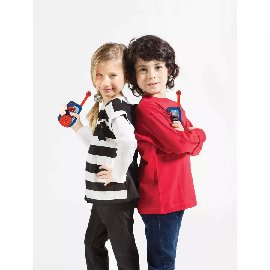 LEXIBOOK Spider-Man Walkie-Talkies bis zu 2km Reichweite mit  Morse-Licht-Funktion und Gürtelclip