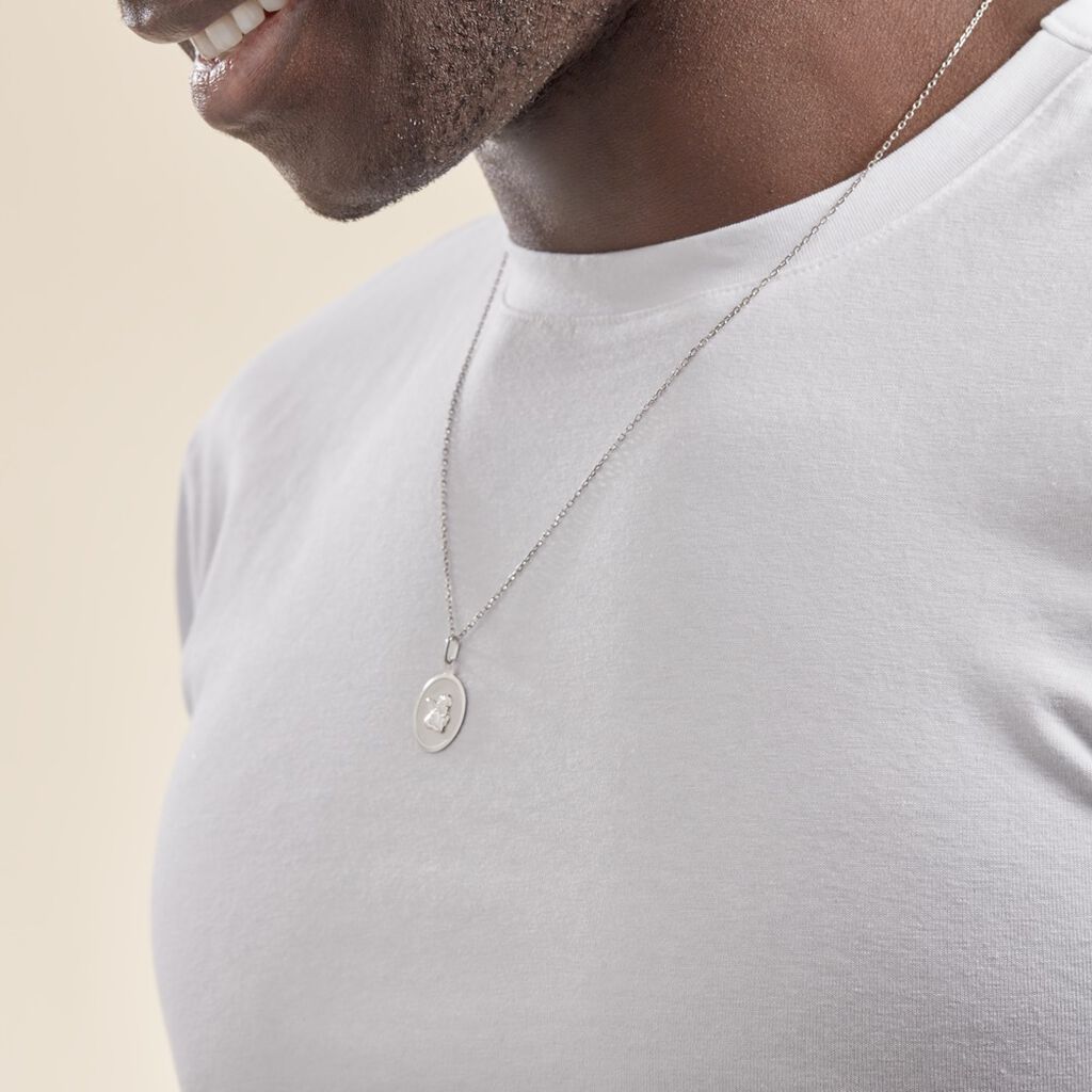 Pendentif Hannae Or Blanc