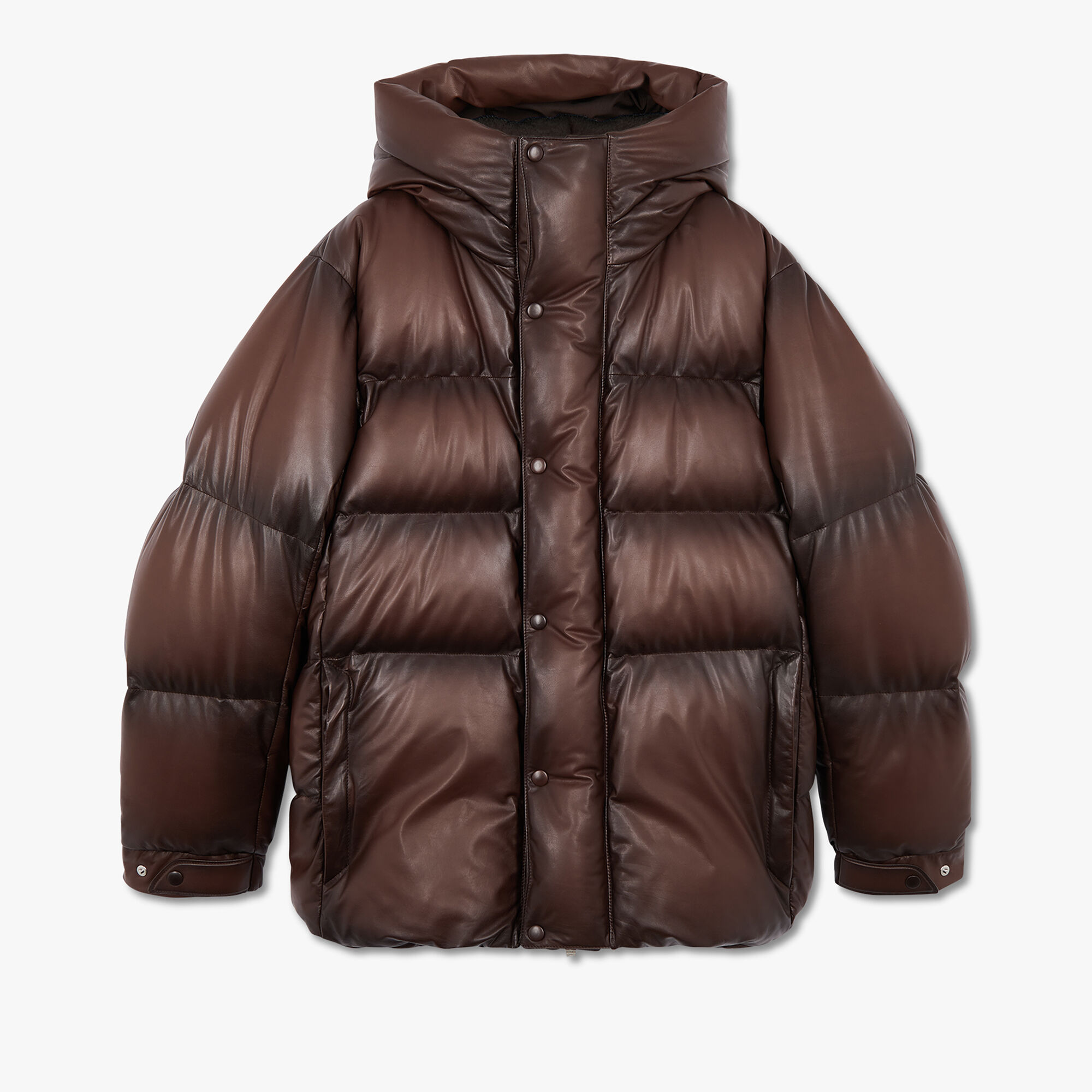 Doudoune En Cuir Patine
