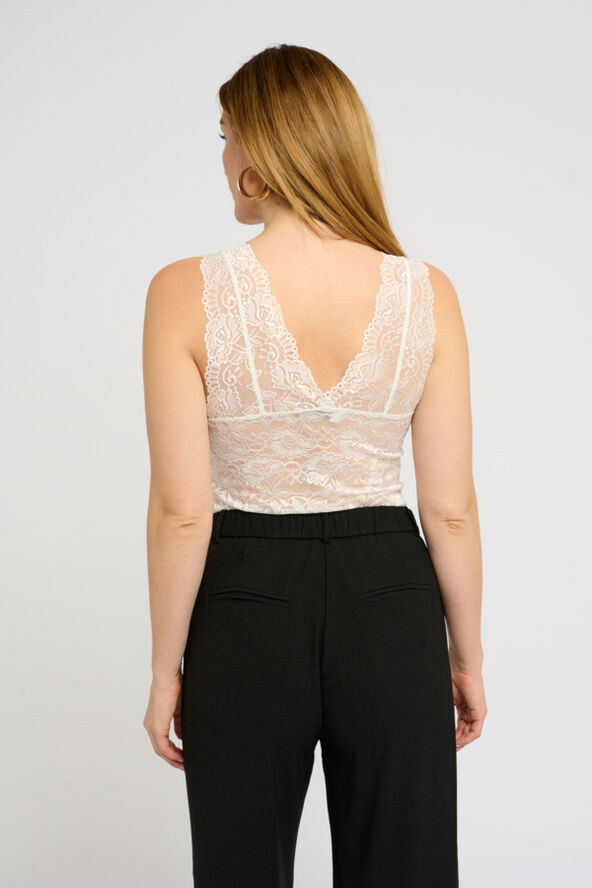 Cream Glaze Long Top Optical white