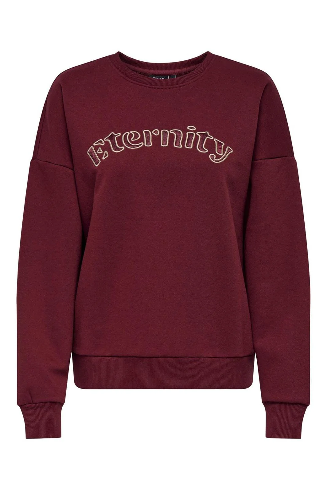 Only Onlwallis L/S O-Neck Print Box Swt 4759437 syrah eternity