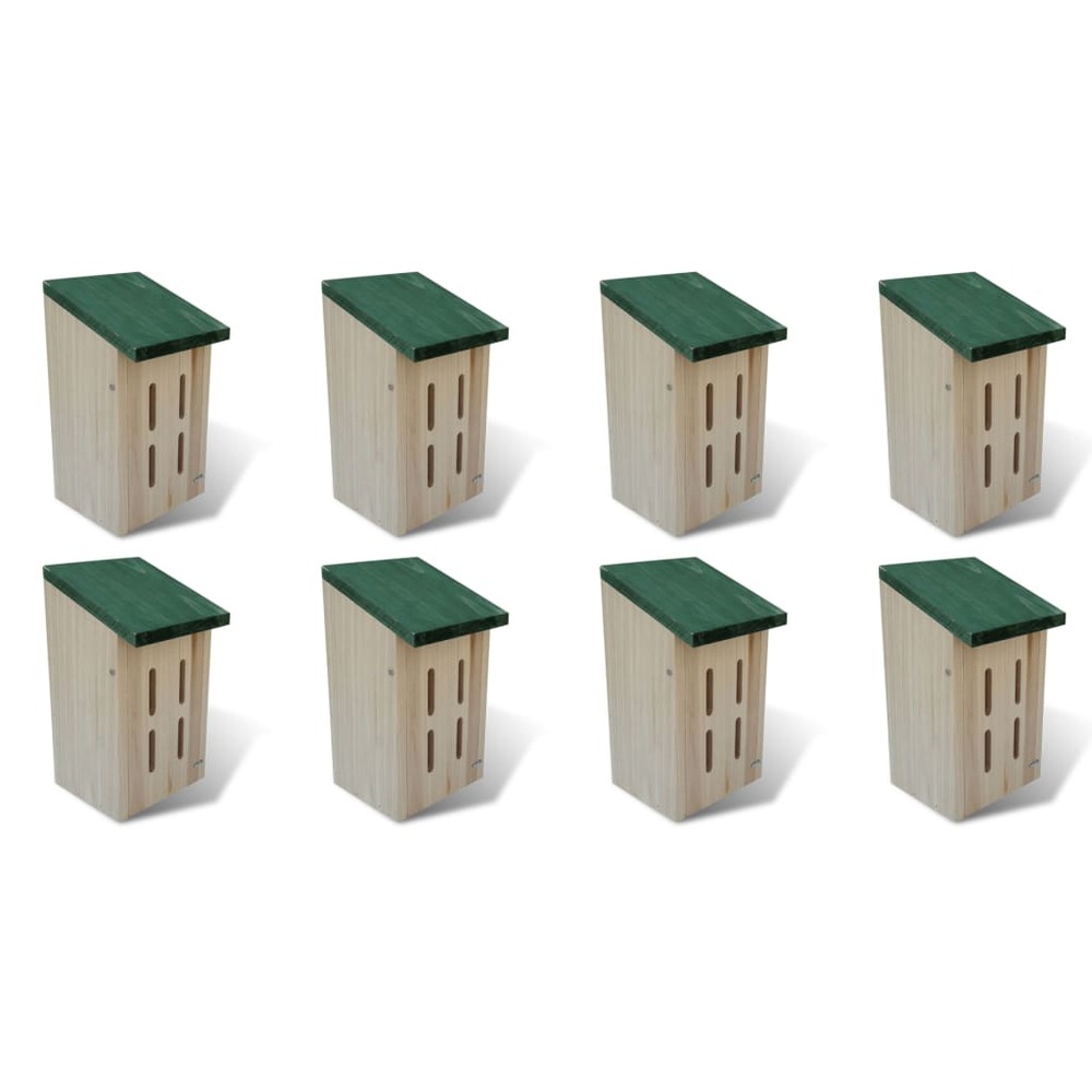 Maison pour papillons 8 pcs bois 14 x 15 x 22 cm