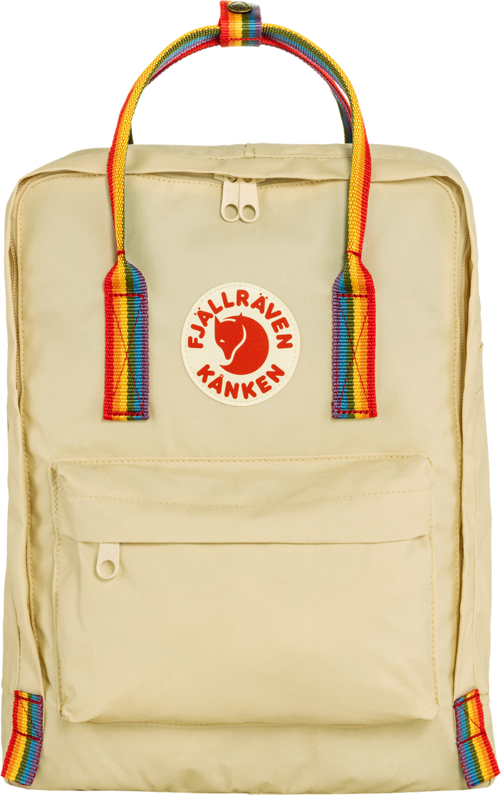 Fjällräven Kanken Rainbow Rucksack 16 Volumen Light Oak-Rainbow Pattern