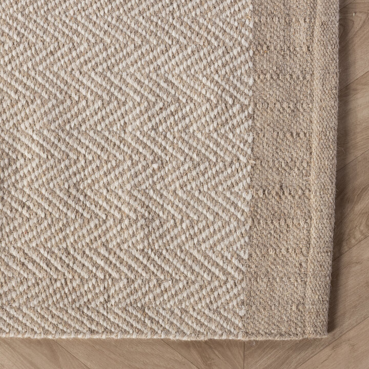 Wollen vloerkleed - Zula Beige | Handgeweven