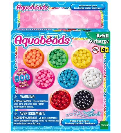 Aquabeads Perlen - 800+ st. - Solid Perlenpaket - Mehrfarbig
