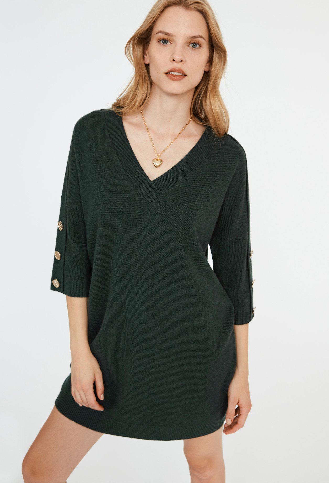 Robe pull col V