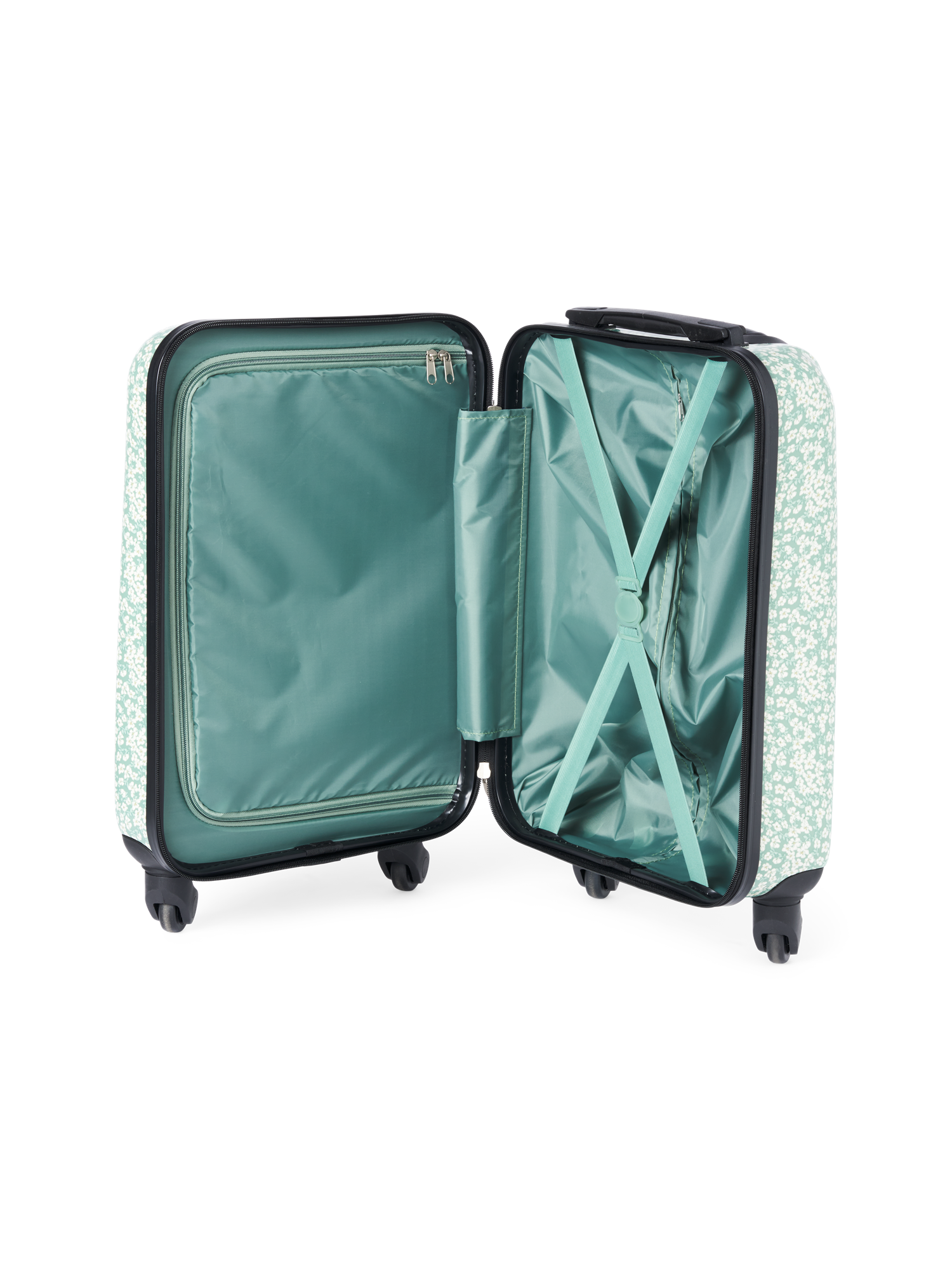Kabinekuffert hardcase | 34 x 21 x 46 cm.  4 hjul.  | Moss Green