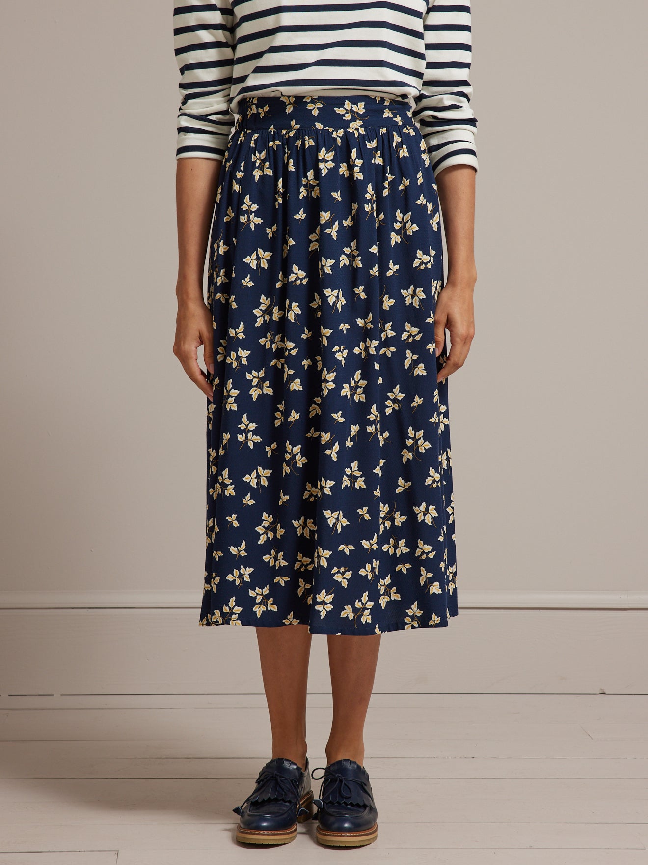 Jupe femme en viscose dobby imprimé Isabel