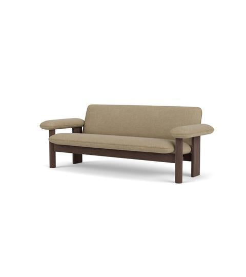 Audo Copenhagen Brasilia 2-zits bank donker eiken Bouclé 02 Beige