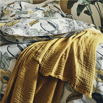 Linge de lit motif toucan
