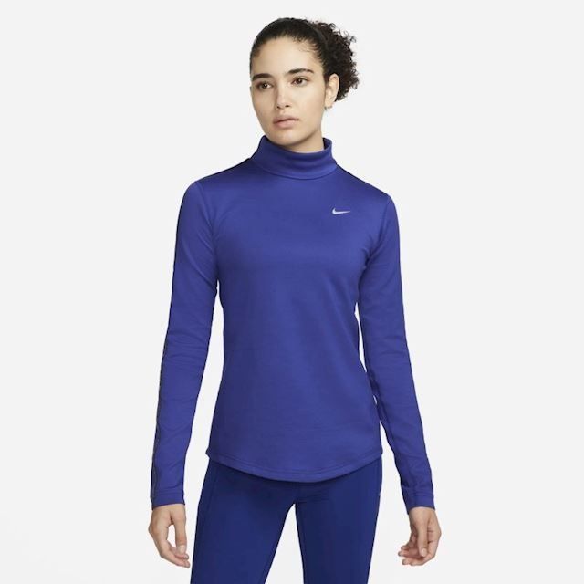 Nike Pro Maillot d'Entraînement Therma-FIT - Bleu Marine/Gris Femme
