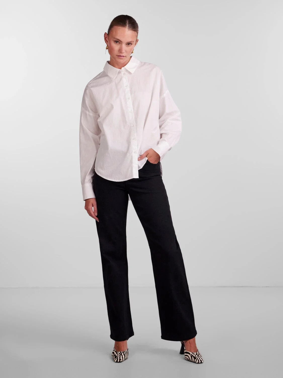 Pieces Pctanne Ls Loose Shirt