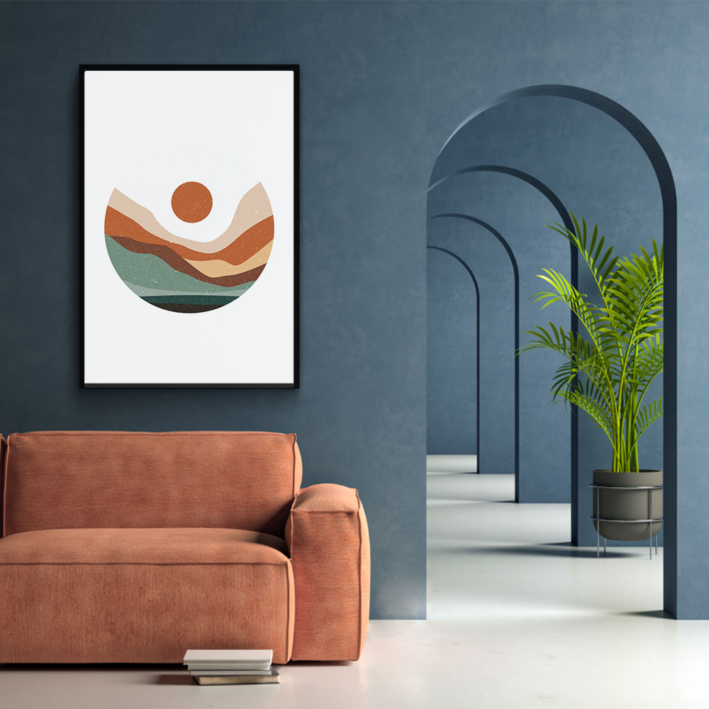 Walljar poster ingelijst - Desert Sunrise Poster ingelijst - 40 x 60 cm