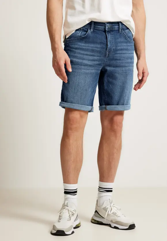 Regular Fit Jeansshorts - indigo blue wash