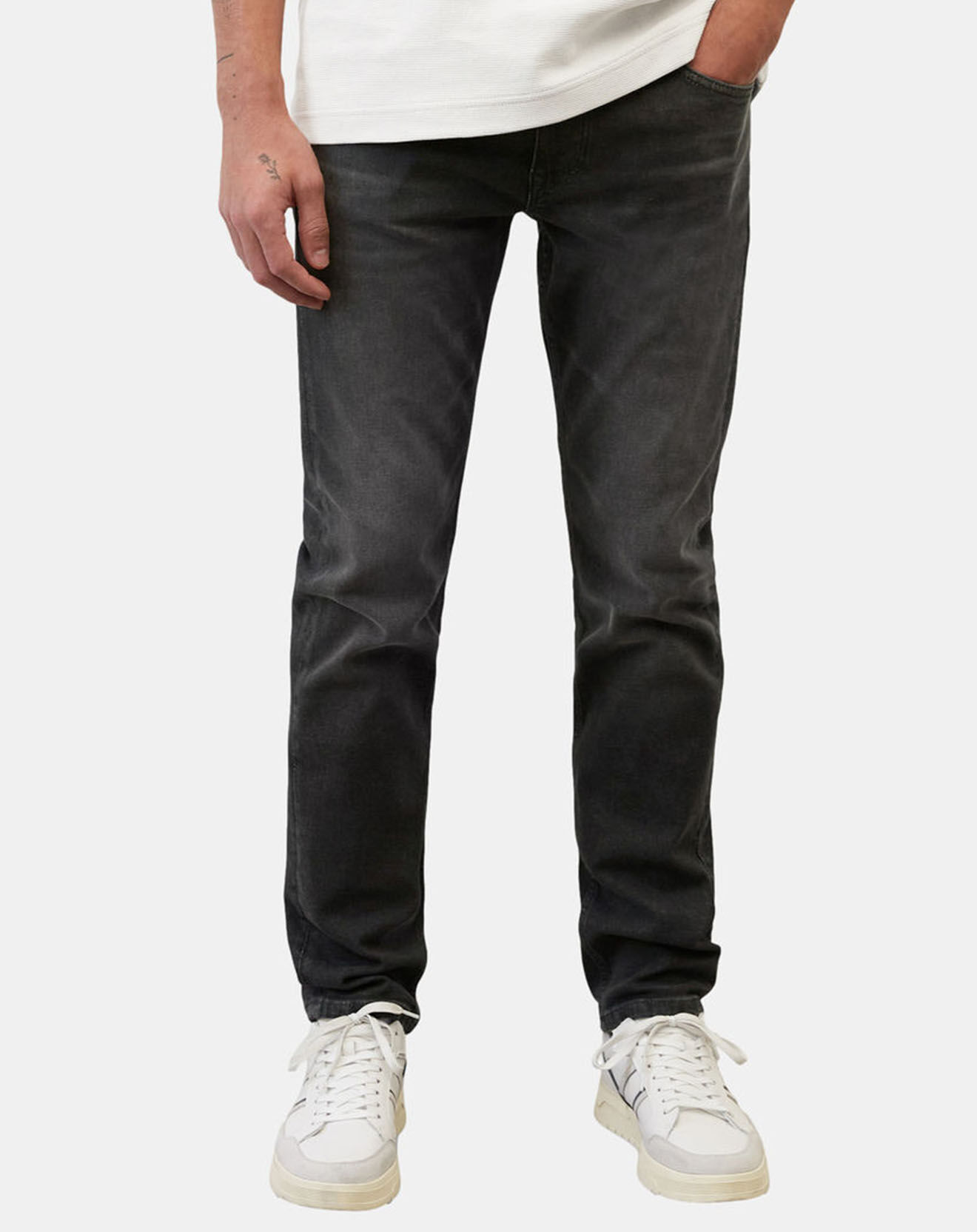 Marc O'Polo Jean droit Sjobo 5 poches gris foncé