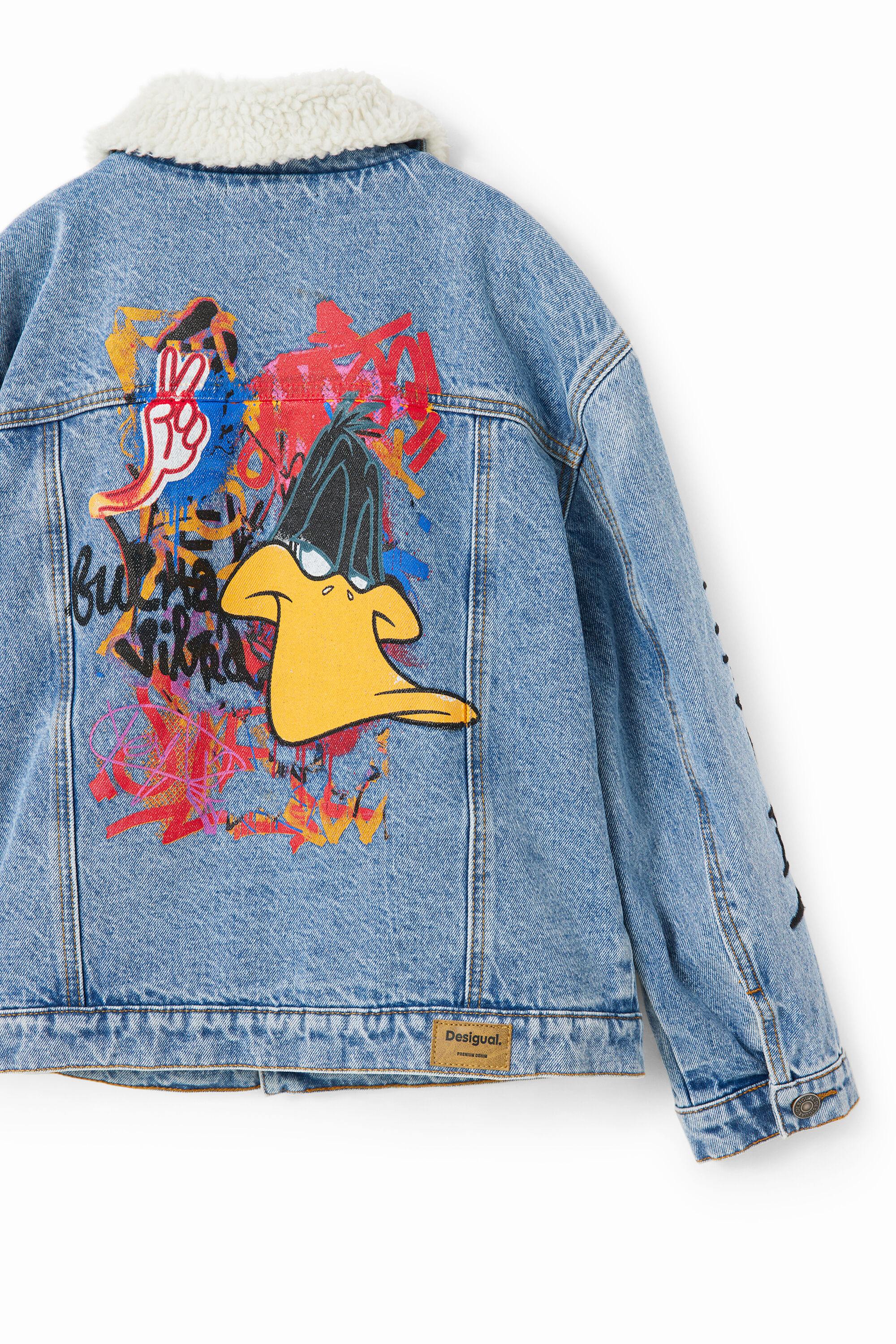 Jaqueta jeans estilo caminhoneiro dos Looney Tunes