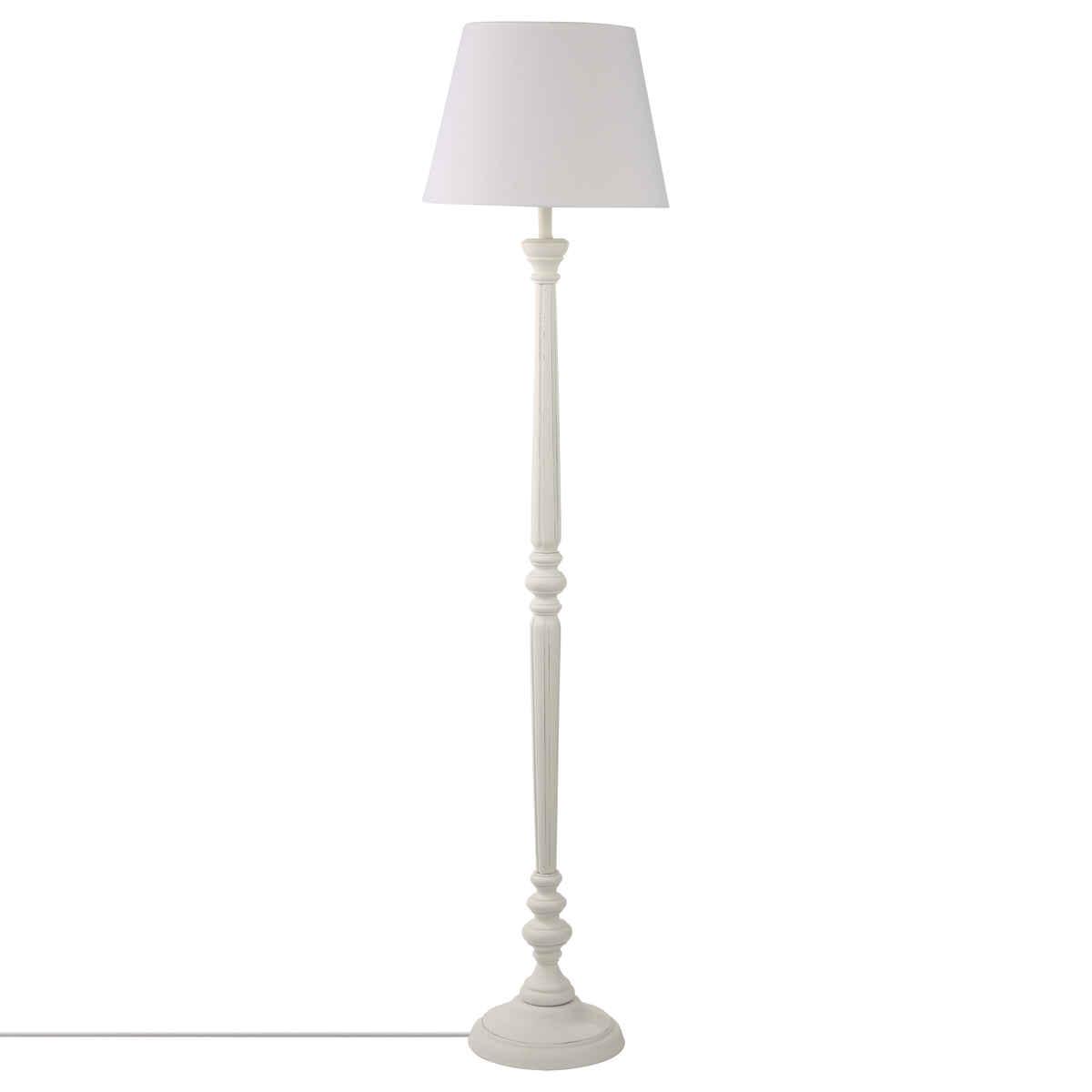 LAMPADAIRE BOIS BLANC LEO H.153CM X2COLIS
