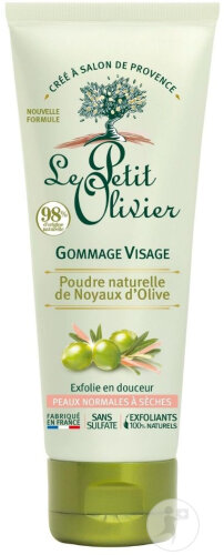 Le Petit Olivier Gommage Visage Poudre Naturelle De Noyaux D'Olive 75ml