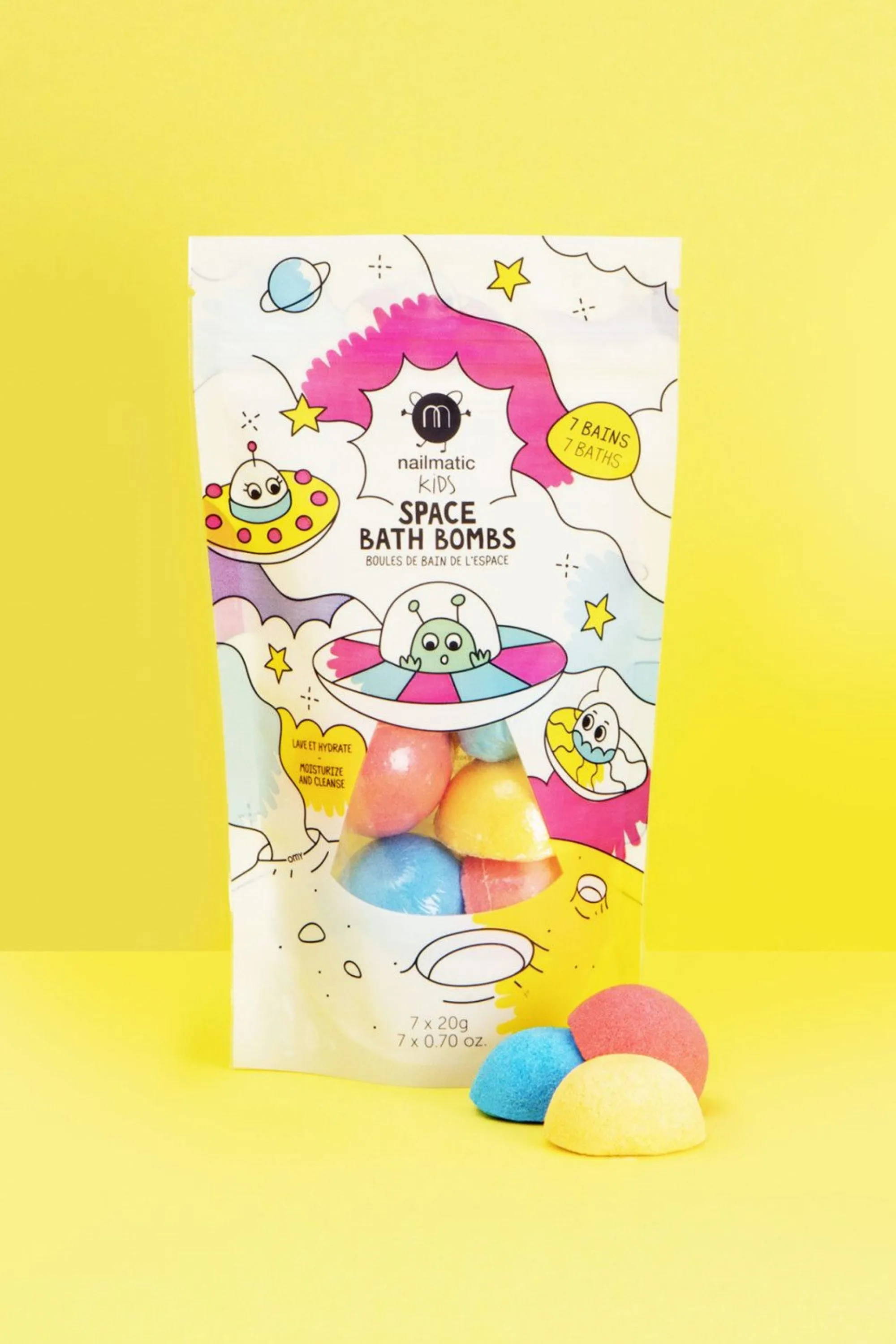 Nailmatic Sachet de 7 boules de bains de l’espace-610 g