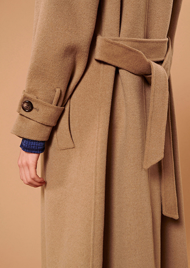 Manteau Ivanebeige en laine double face