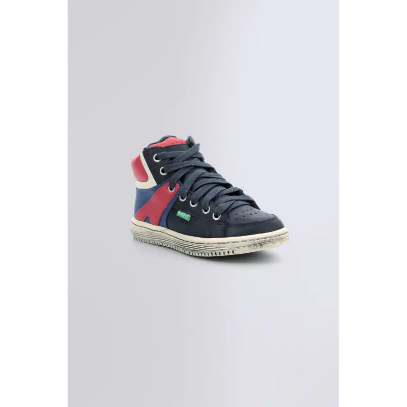 LOWELL BLEU ROUGE MARINE SNEAKERS HAUTES Synthétique Garçon