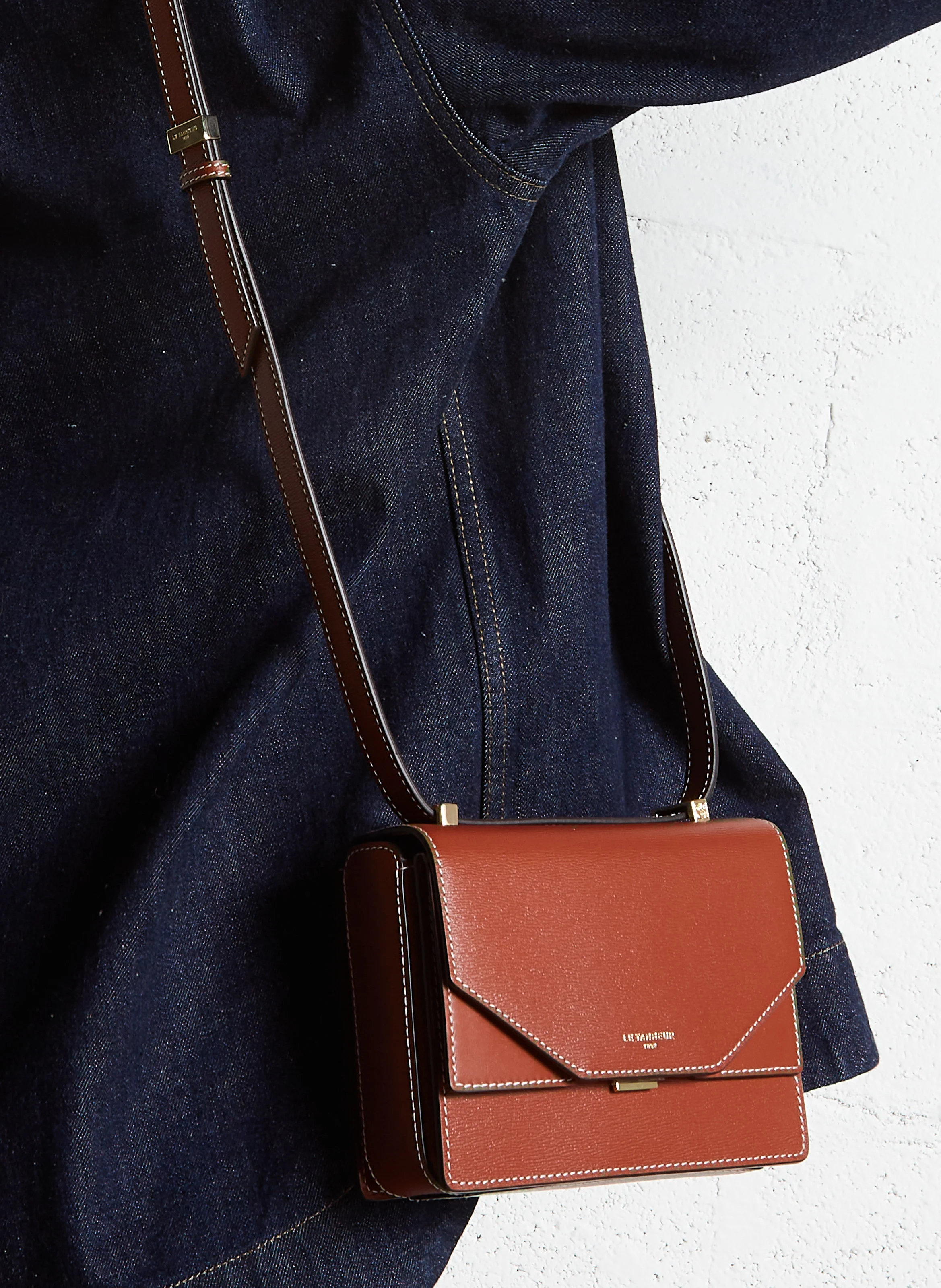 NAYA - Sac bandoulière en cuir de vachette | Marron