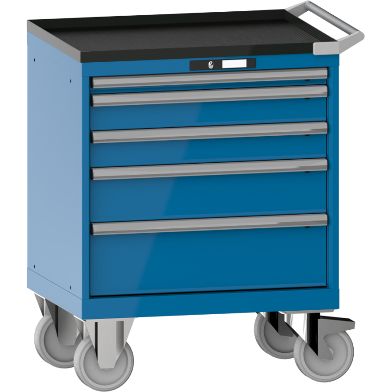 Armoire à tiroirs Lista 36 x 27E  H 96,2 x L 71,7 x P 57,2 cm 5 tiroirs, roues Ø 16 cm Key Lock