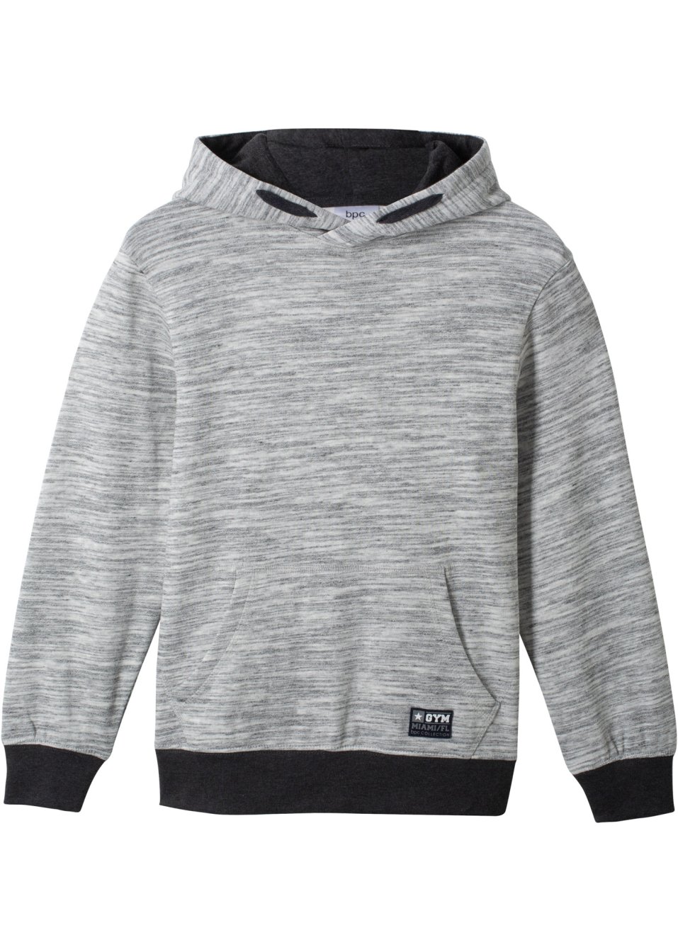 Sweat-shirt garçon à capuche, chiné