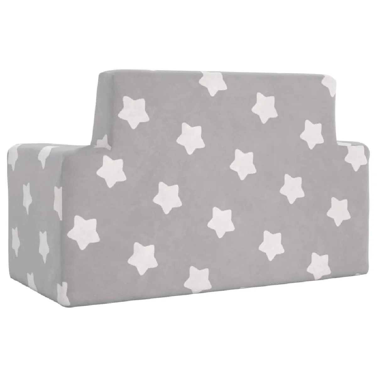 vidaXL Canapé 2 places enfant - Gris clair étoiles