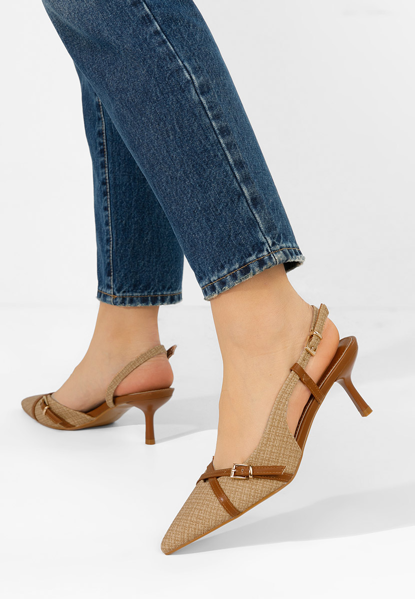 Chaussures slingback kaki Ofeliana