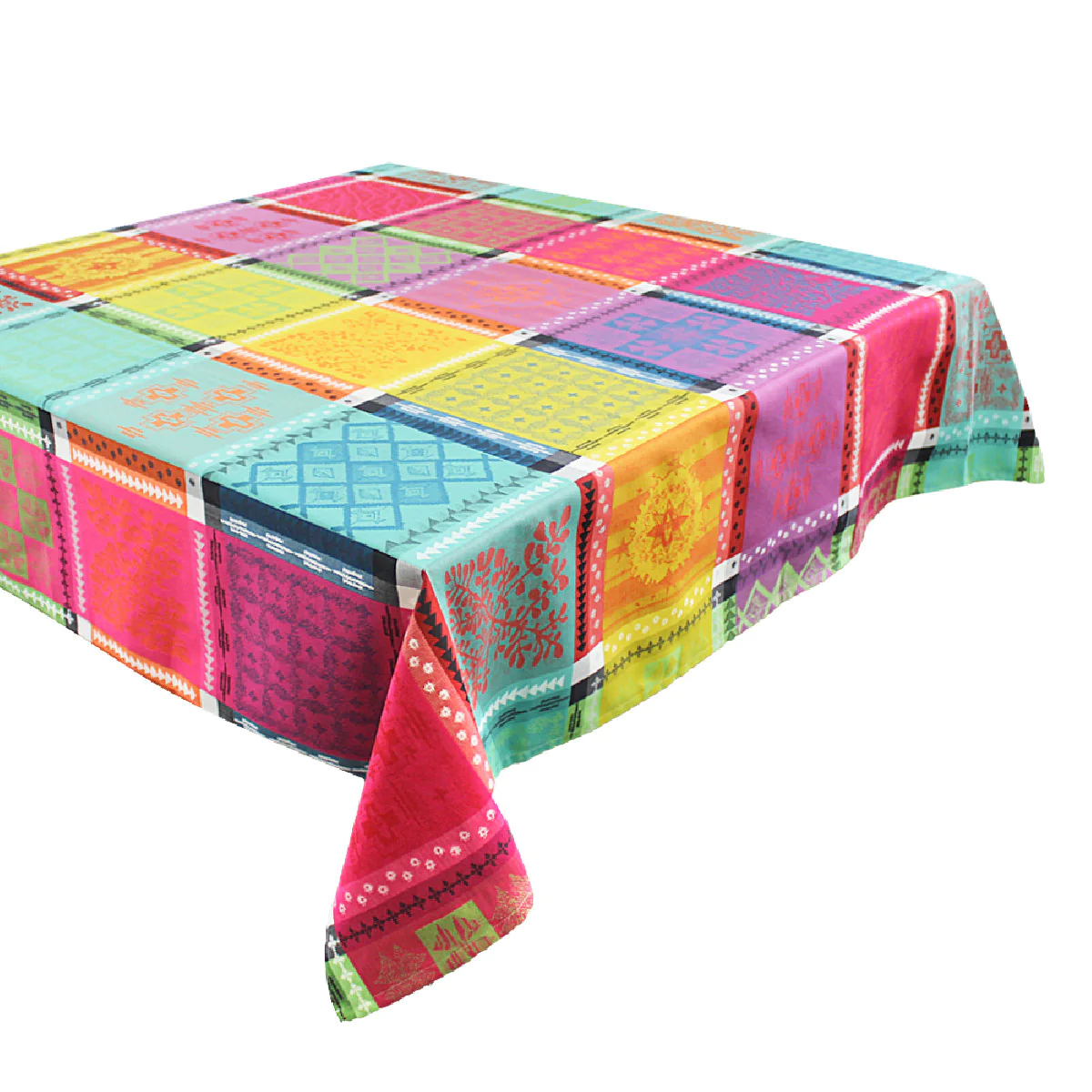 Nappe pur coton multicolore 89x89 Garnier Thiebaut