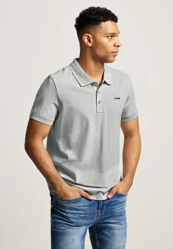 Piquée Poloshirt - silver grey