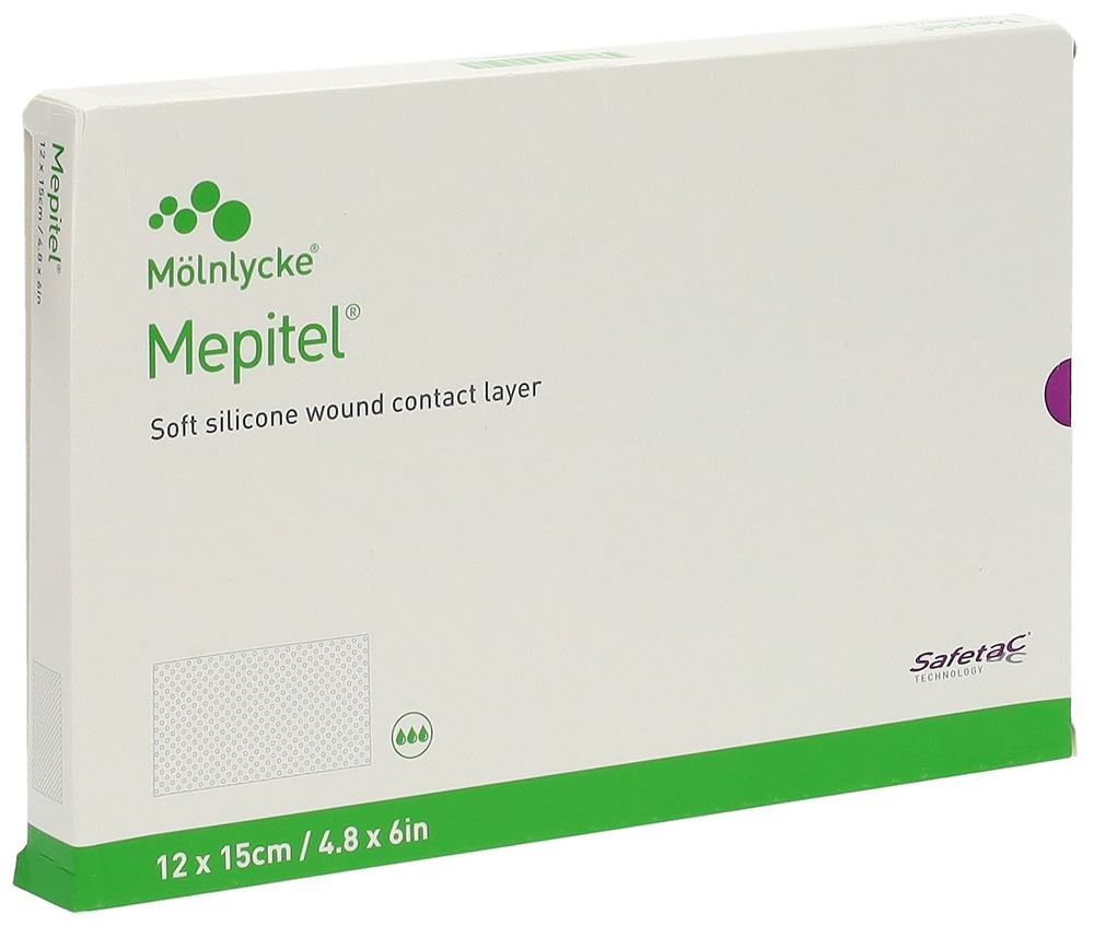 MEPITEL Wundauflage<br>5 Stück, Beutel, 12x15cm, Silikon