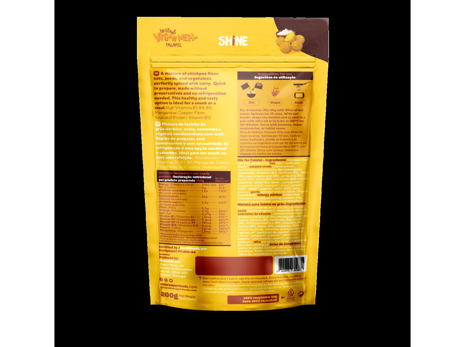 REFEIÇÃO INSTANTÂNEA BIO SHINE