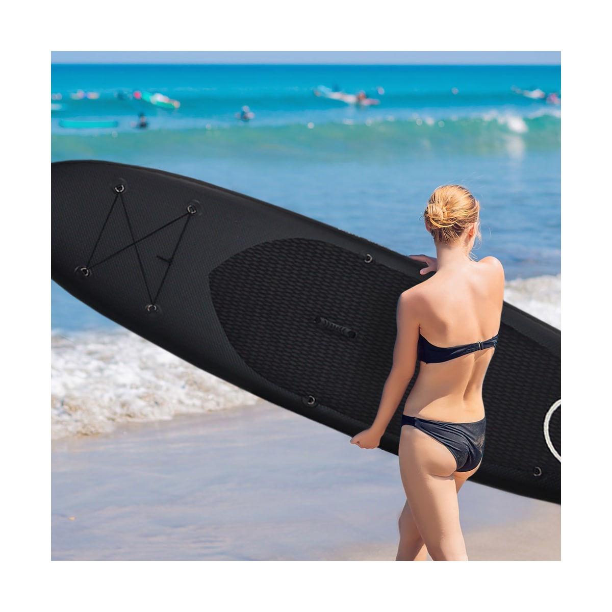 Deep Sea SUP Brett Sett Standard (275cm), svart
