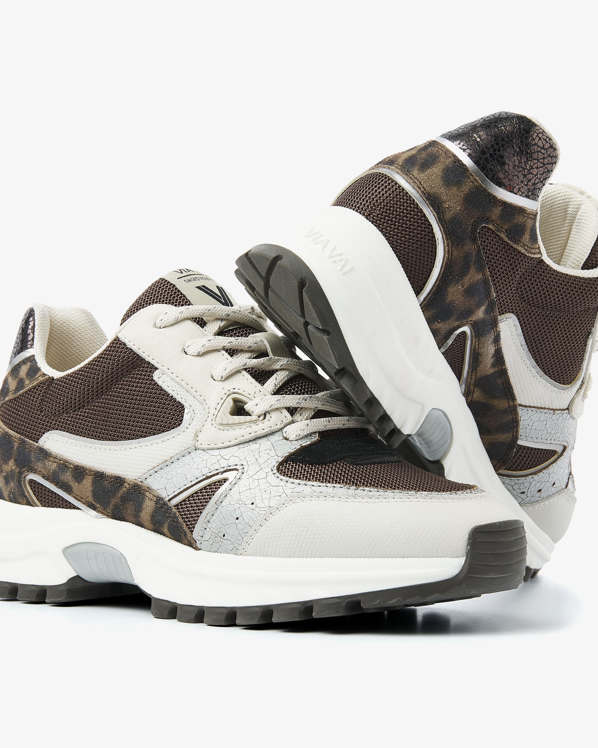 VIA VAI bruine dames sneakers Danae Vicky